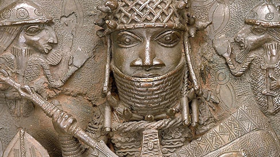 A Benin Bronze plaque of a warrior that had been on display at the Smithsonian