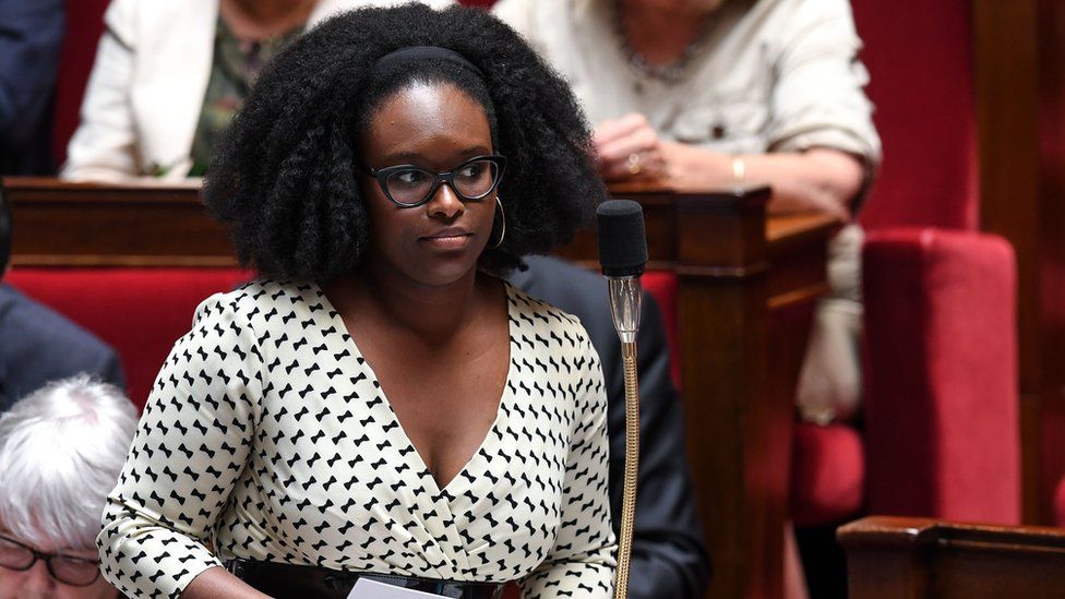 Sibeth Ndiaye in the French parliament