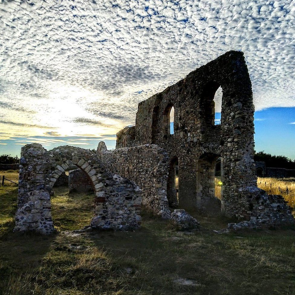 The ruins of Dunwich Greyfriars monastery in Suffolk
