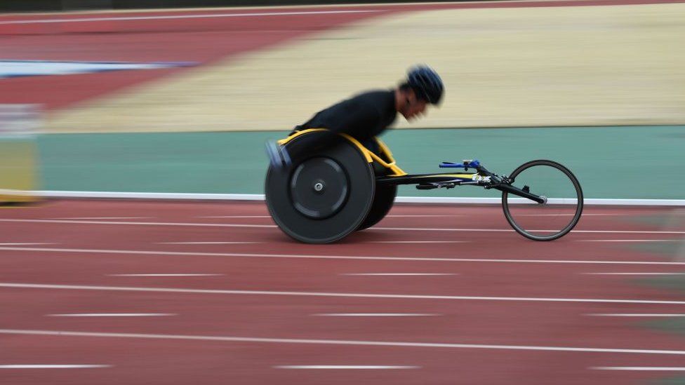 Wheelchair athlete.
