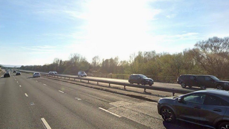 The River Tone Bridge On The M5 Near Taunton