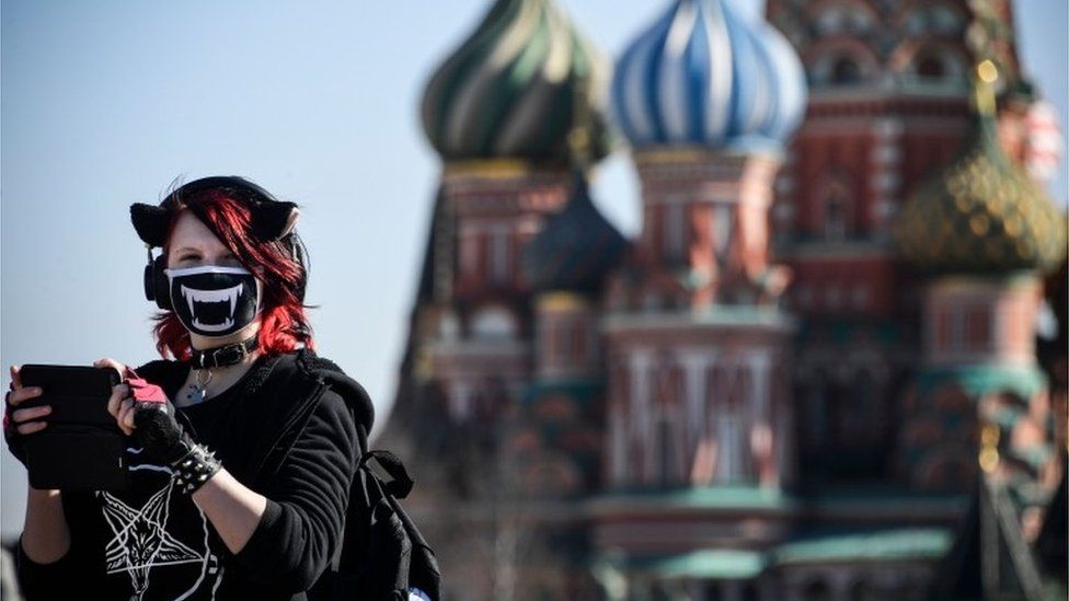 Woman near Kremlin
