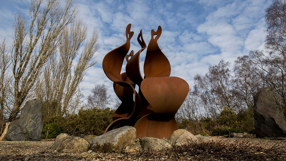 Greenham Common peace garden in 2016