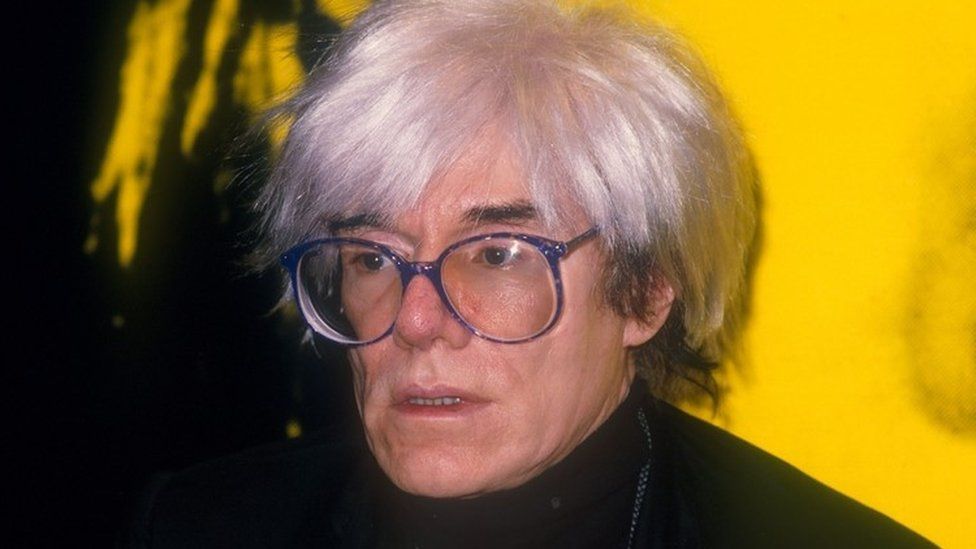 Andy Warhol photographed in 1986