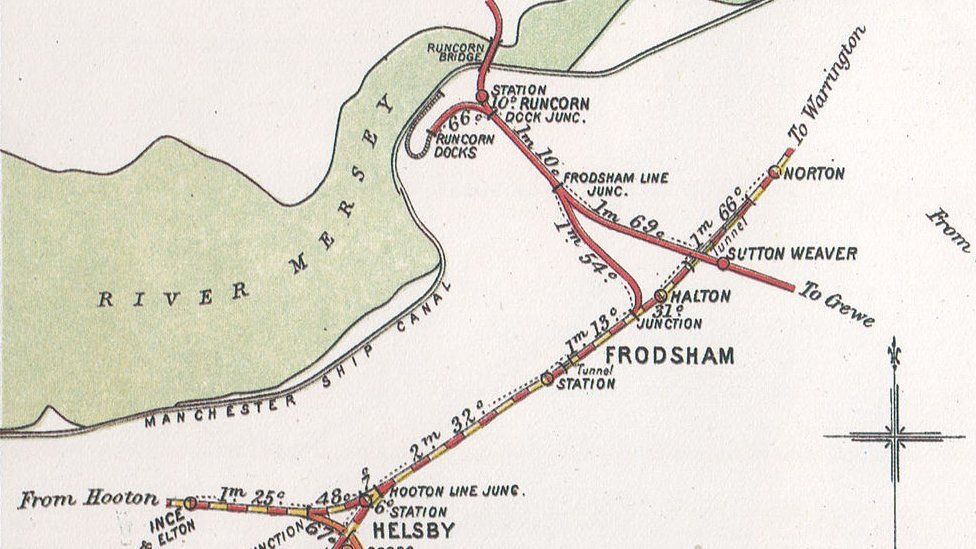 Halton Curve Rail line links north Wales and Liverpool BBC News