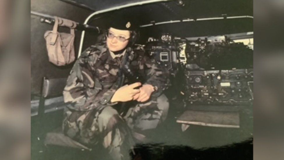 Shân Veillard-Thomas in military uniform