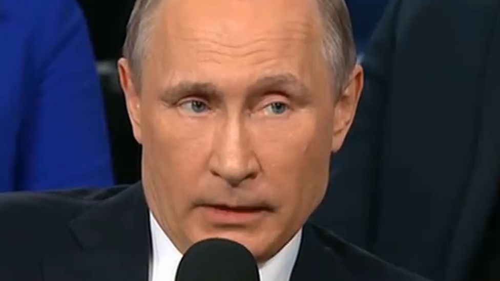 Putin speaking on the Panama papers leaks, on 7 April 2016