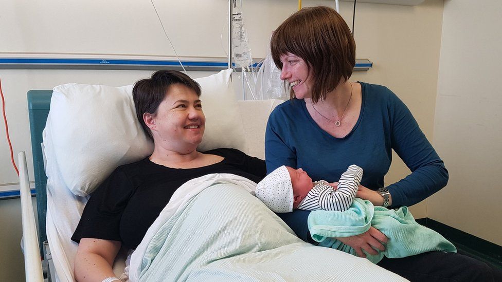 Ruth Davidson with son and Jen Wilson