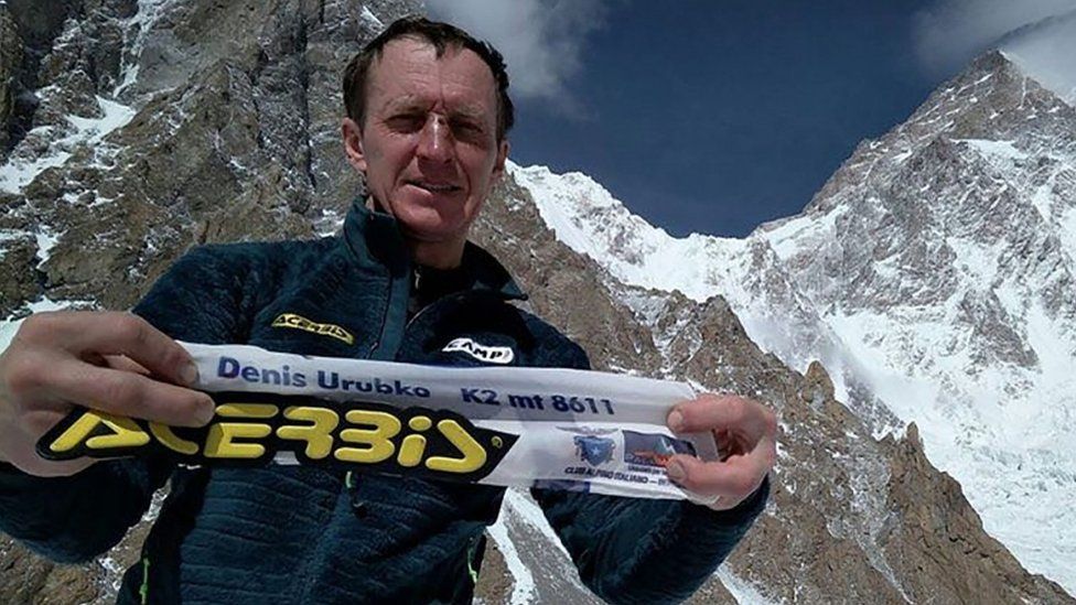 Denis Urubko, 44, poses for a photograph at the K2 base camp