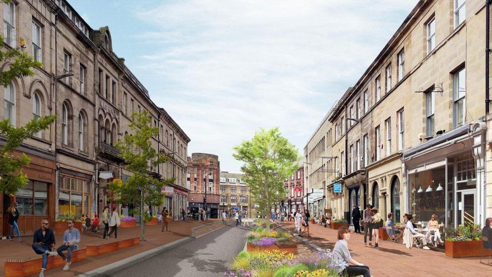 A computer-generated image of Carlisle's revamped Devonshire Street