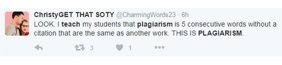 LOOK. I teach my students that plagiarism is 5 consecutive words without a citation that are the same as another work. THIS IS PLAGIARISM.