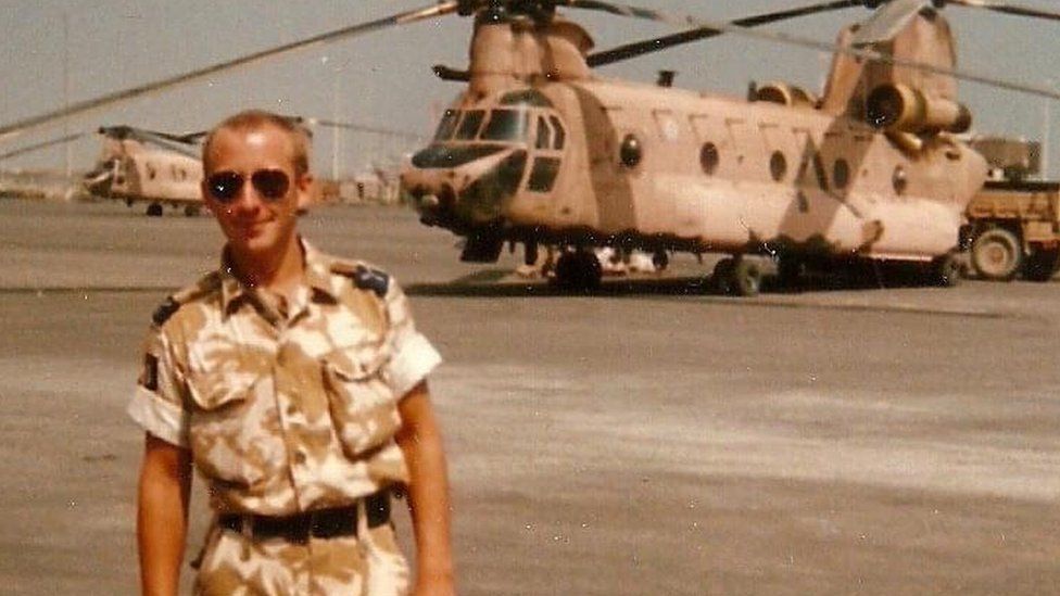 Kerry Fuller pictured during the Gulf War