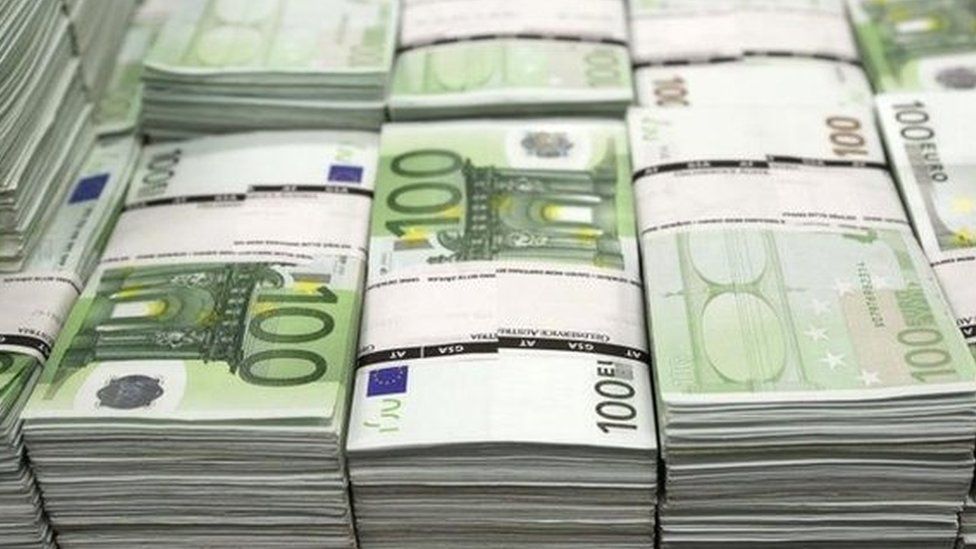 Euro banknotes