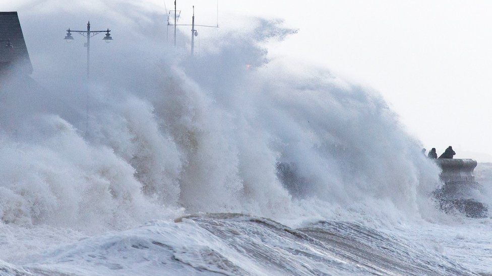 Storm Eleanor batters Wales with flood warnings issued - BBC News