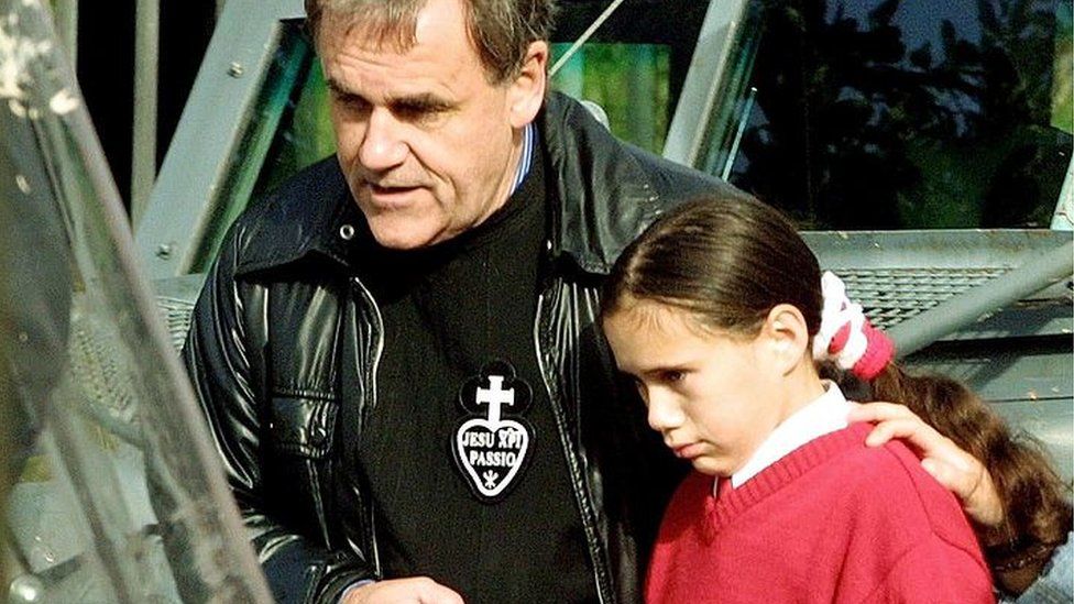 Fr Aidan Troy helped shield Catholic schoolgirls on their walk to school