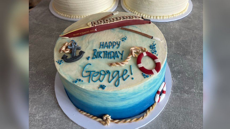 A cake made for George Clooney with a nautical theme