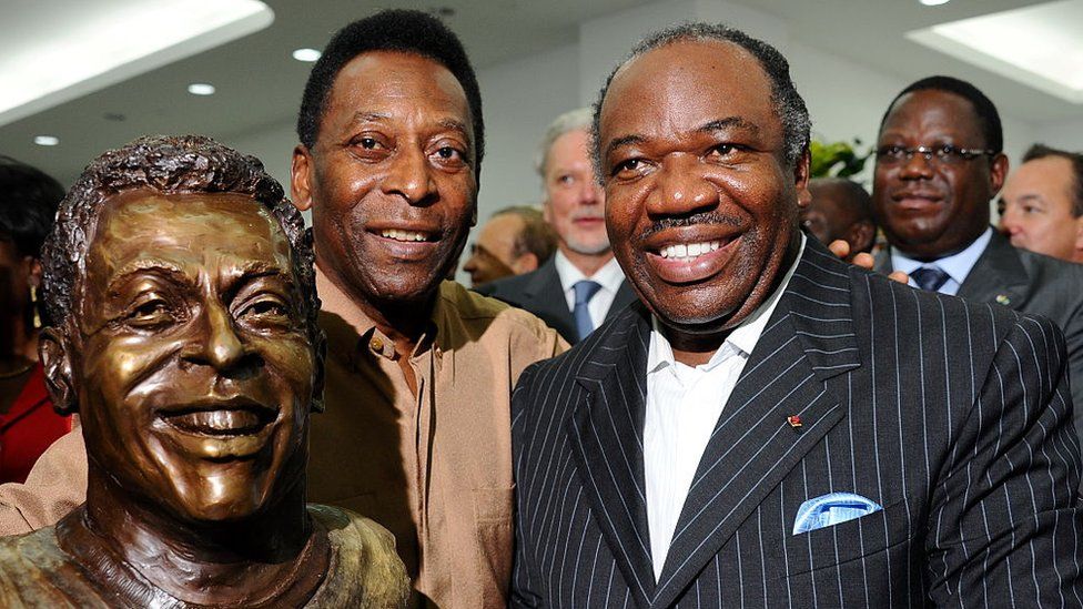 Pele with Gabon President Ali Bongo