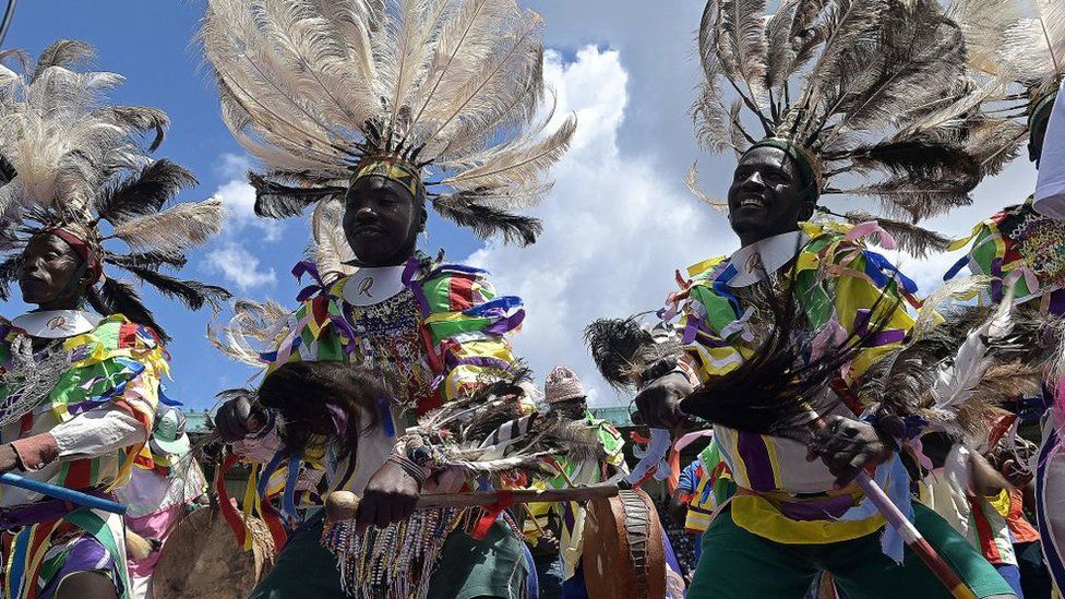 Traditional dancers perform at the Azimio la Umoja (Declaration of Unity) rally at which opposition leader Raila Odinga announced he would make his fifth bid for the presidency in Kenya's 2022 general election, in Nairobi, December 10, 2021