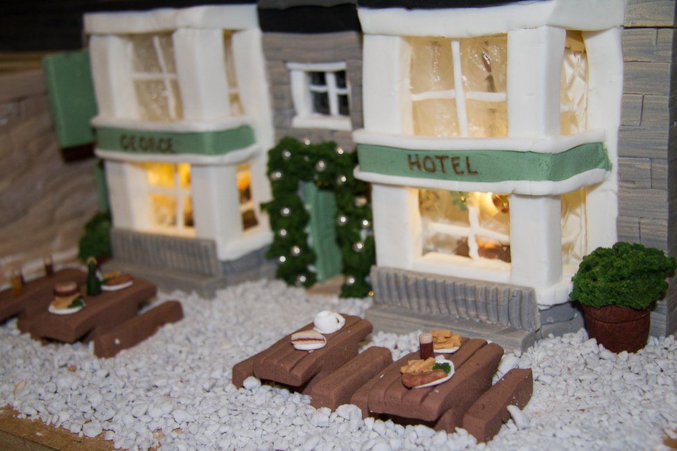 George Hotel made from cake
