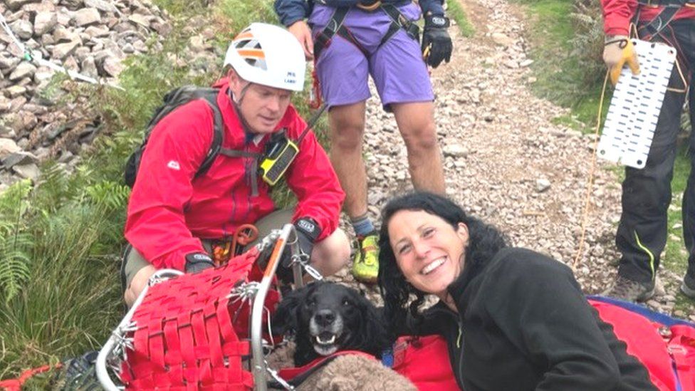 Chilli being rescued
