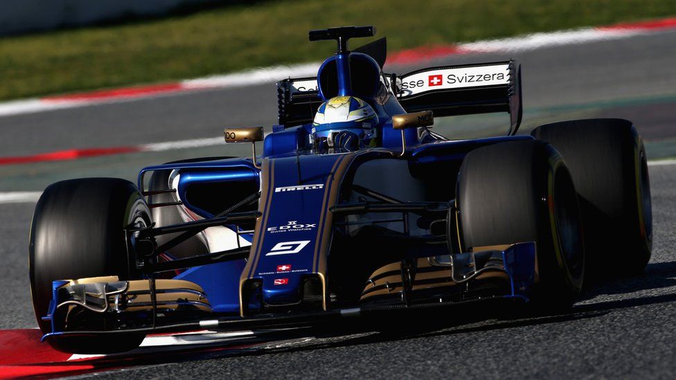 Marcus Ericsson of Sweden test driving for Sauber