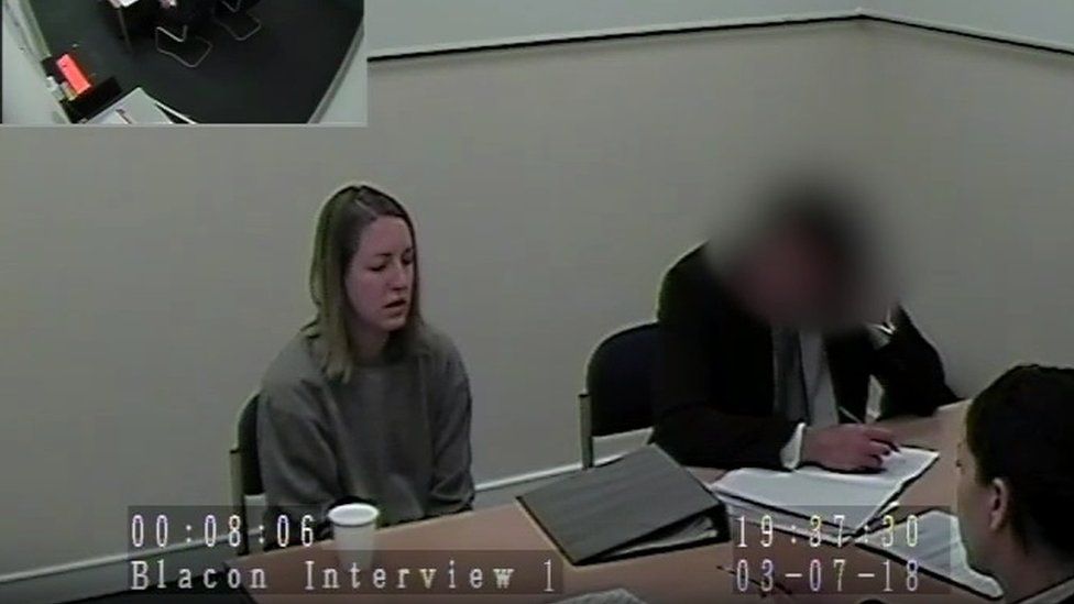 Screenshot of Lucy Letby custody interview