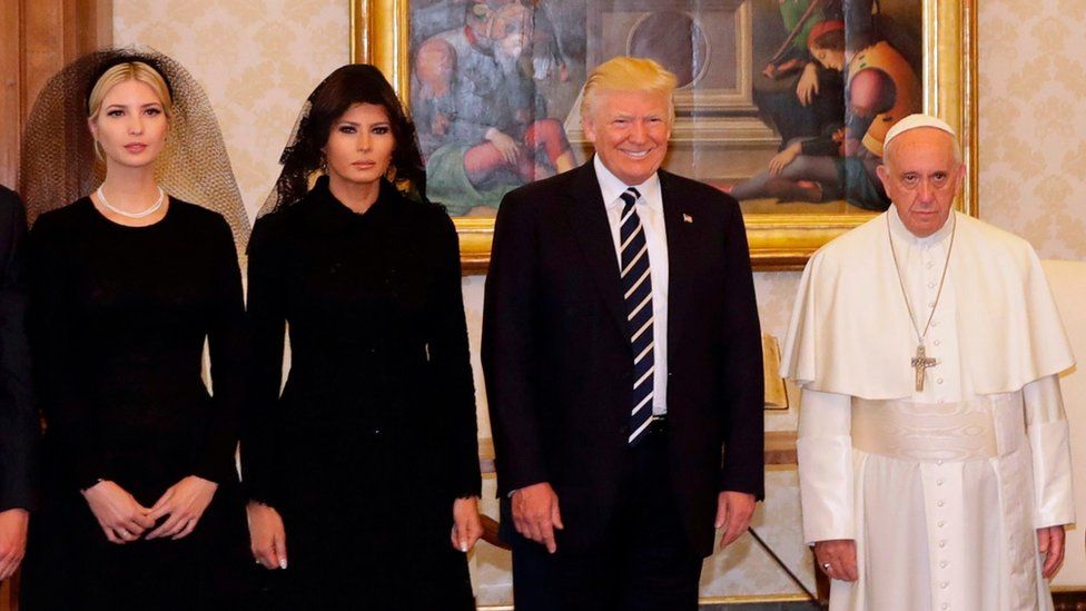 Pope meets Trumps