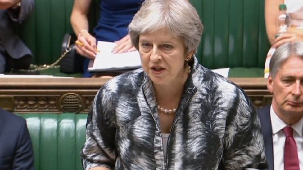 theresa May in the commons