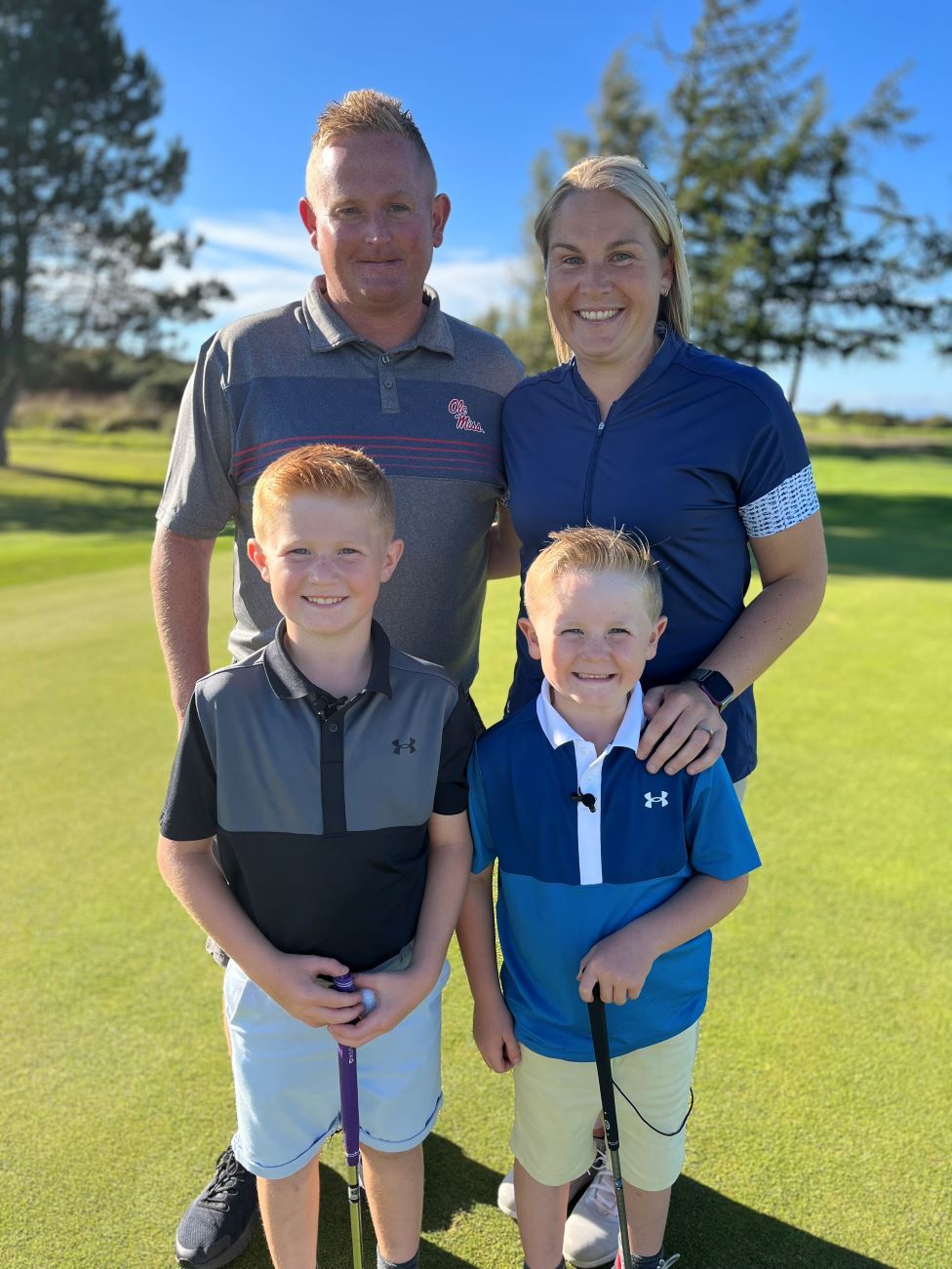 Dad Callum is a former Scottish amateur champion and mum Clare-Marie is a golf coach