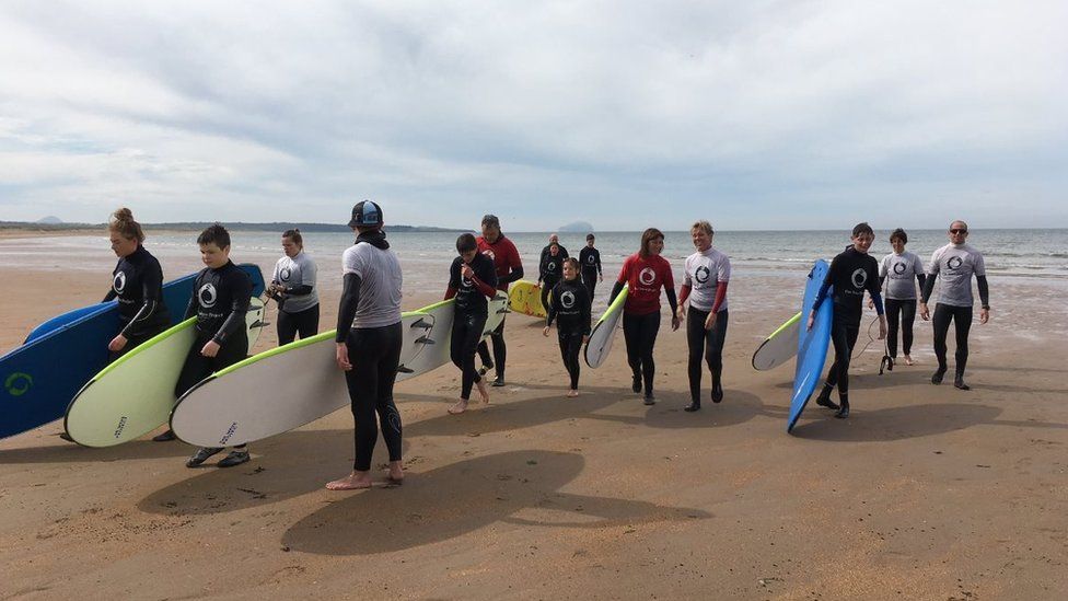 Surf therapy on Belhaven beach