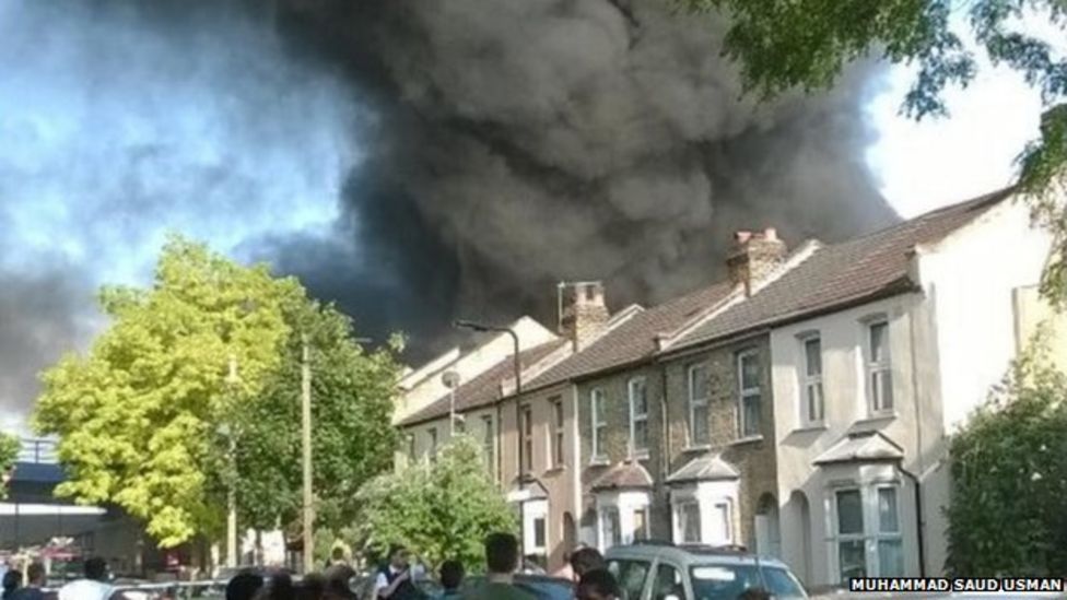 Firefighters Tackle Blaze At East London Workshops - BBC News