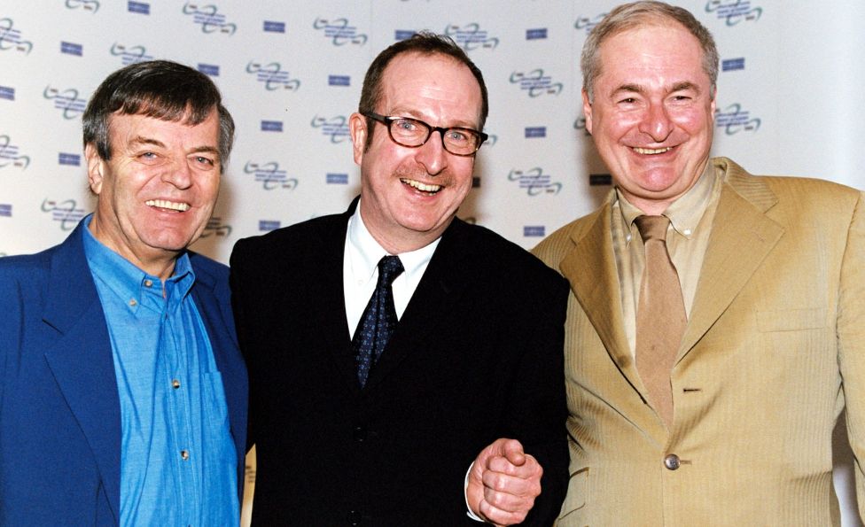 File photo dated 18/03/02 of Radio DJ's Tony Blackburn (left), Steve Wright and Paul Gambaccini during the Sony Radio Awards launch party at the Commonwealth Club in London.