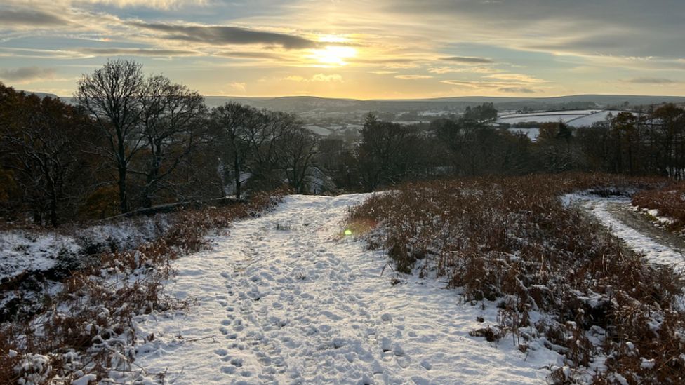 Snowy hills in Whitby, North Yorkshire, sent in by a BBC Weather watcher