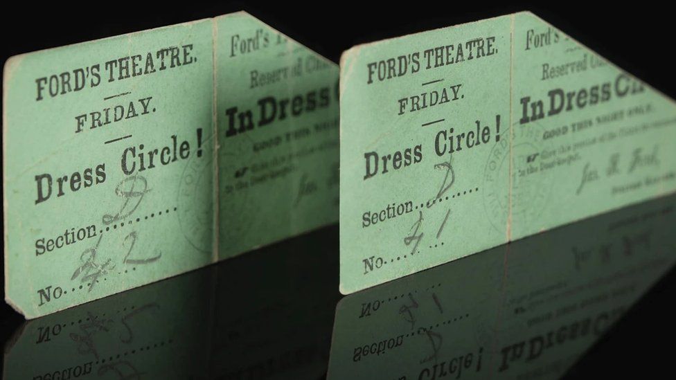 Two tickets to Ford's Theatre