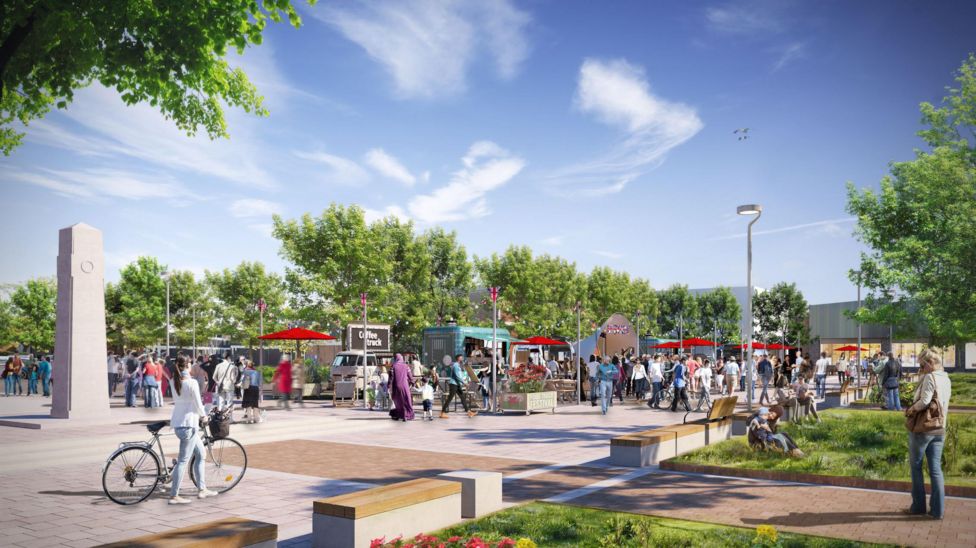 Work on £21.7m revamp of Winsford town centre begins BBC News