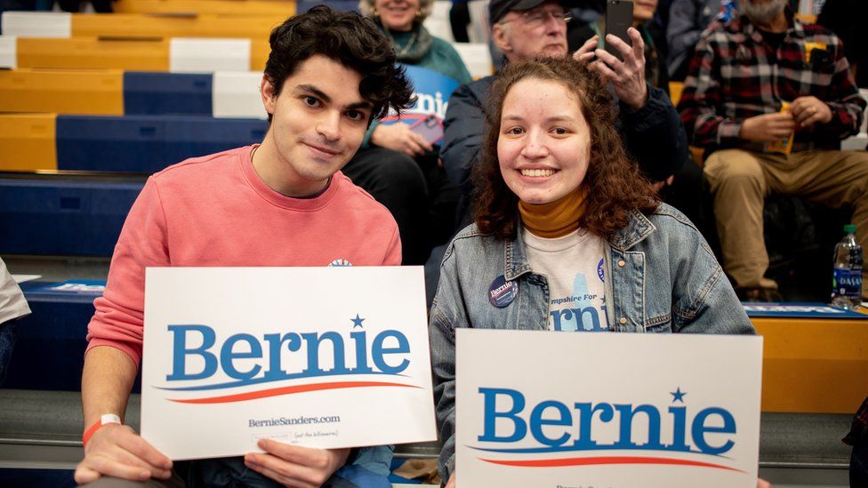Young voters at Bernie Sanders rally