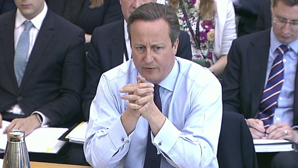 David Cameron before the liaison committee of MPs