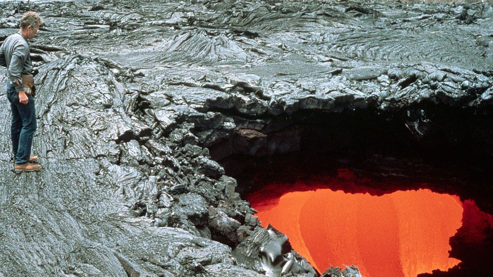Unlike this, the lava tube the man fell into appears to have been dormant (FILE)
