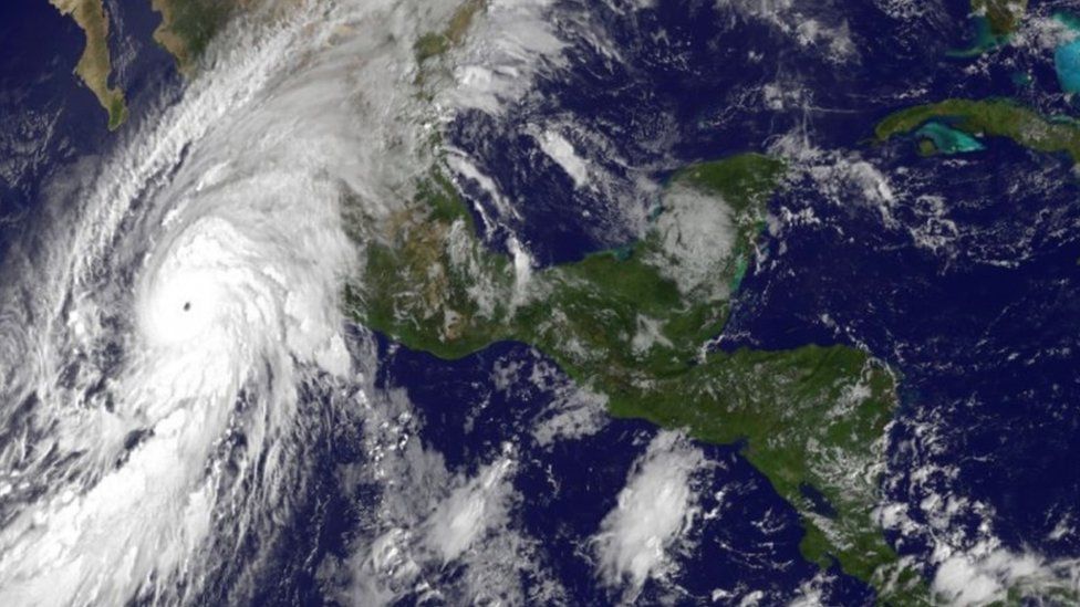 Hurricane Patricia moves over Mexico