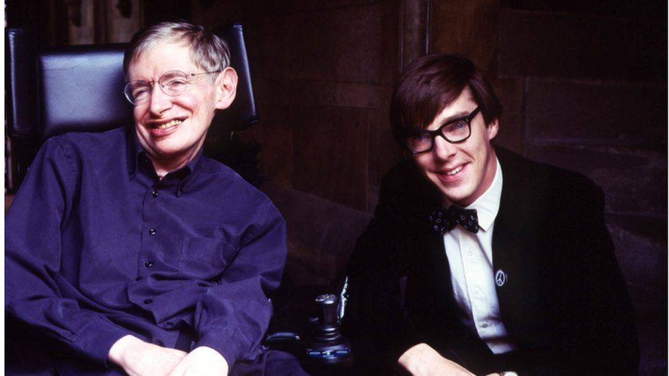 Stephen Hawking and Benedict Cumberbatch