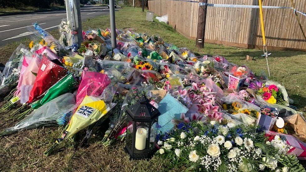 Floral tributes to PC Andrew Harper