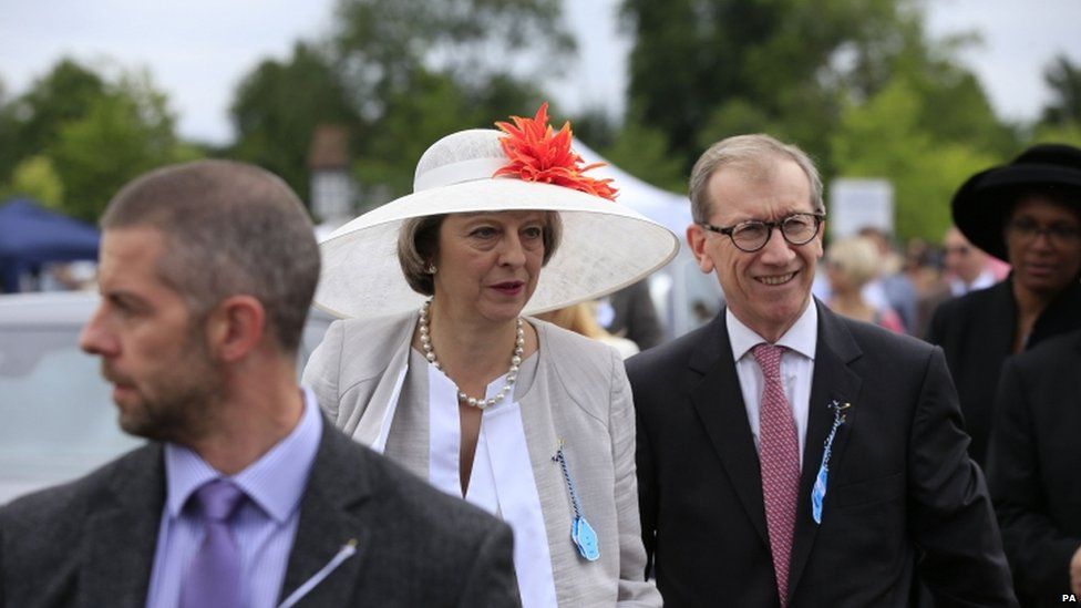 Theresa May with her husband Philip at the Henley Regatta