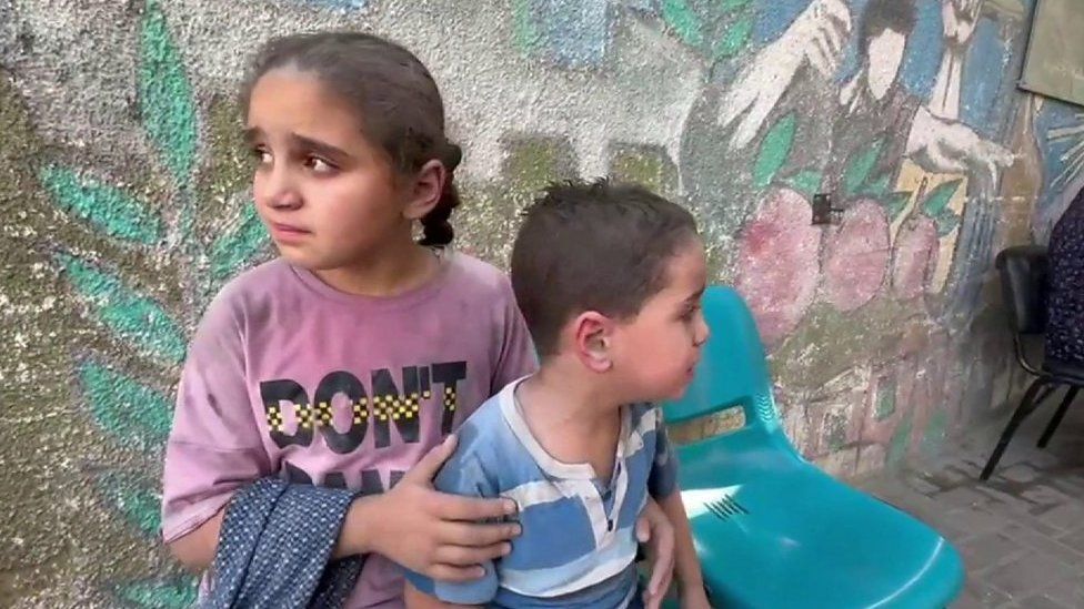 Two children in Gaza