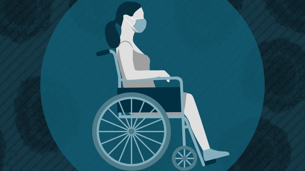 Graphic of woman in a wheelchair