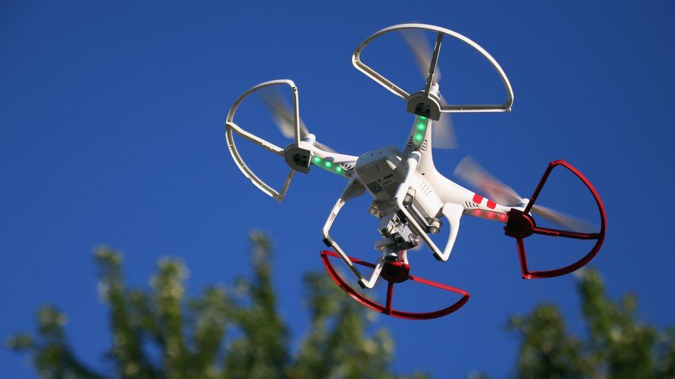 Drones have been banned from entering airspace within 32 miles of the Super Bowl stadium