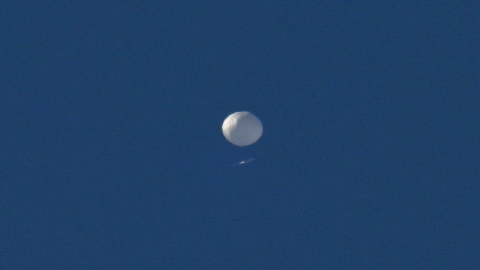 A sighting of the balloon over North Carolina