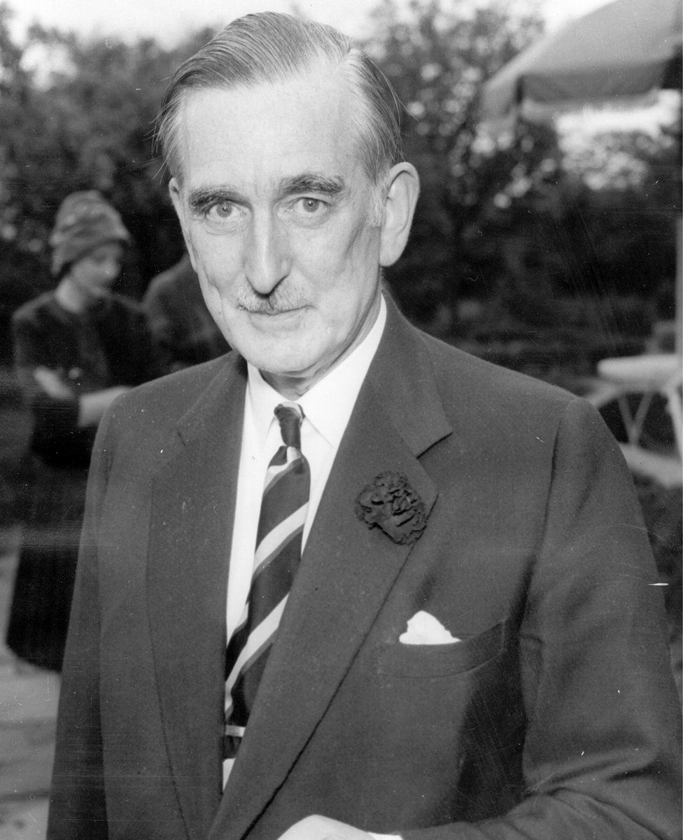 Hugh Fraser, known as the Scottish Drapery King, in London at the time of the battle for control of Harrods. Fraser (1903 - 1966) worked his way up through his father's drapery company, becoming a director at the age of 21 and chairman when his father died.