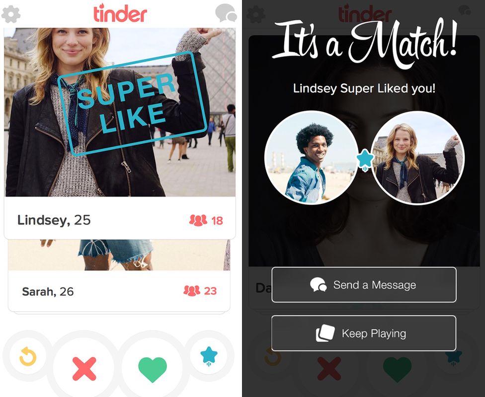 Tinder new dates tab super like