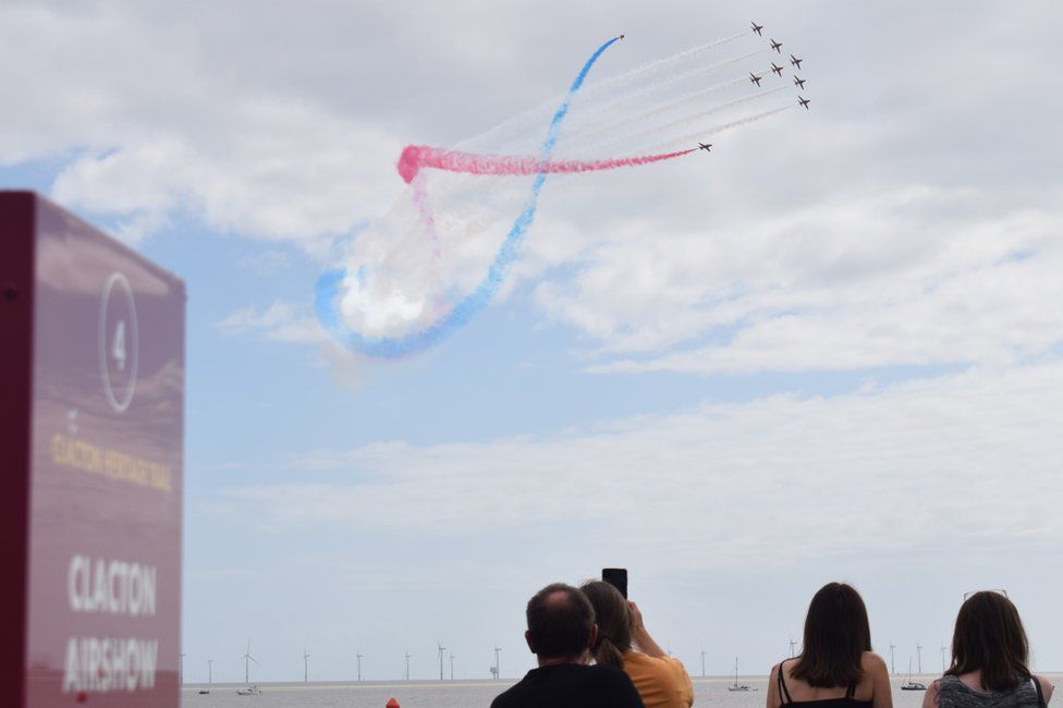 The Red Arrows at Clacton 150 Anniversary Flights in 2021