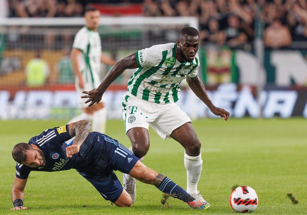 Anderson Esiti of Ferencvarosi TC prior to the UEFA Europa League